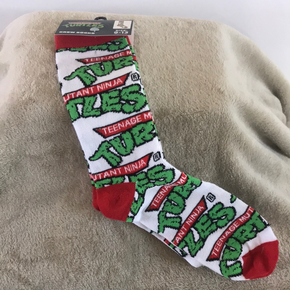 Teenage Mutant Ninja Turtles White and Red Socks